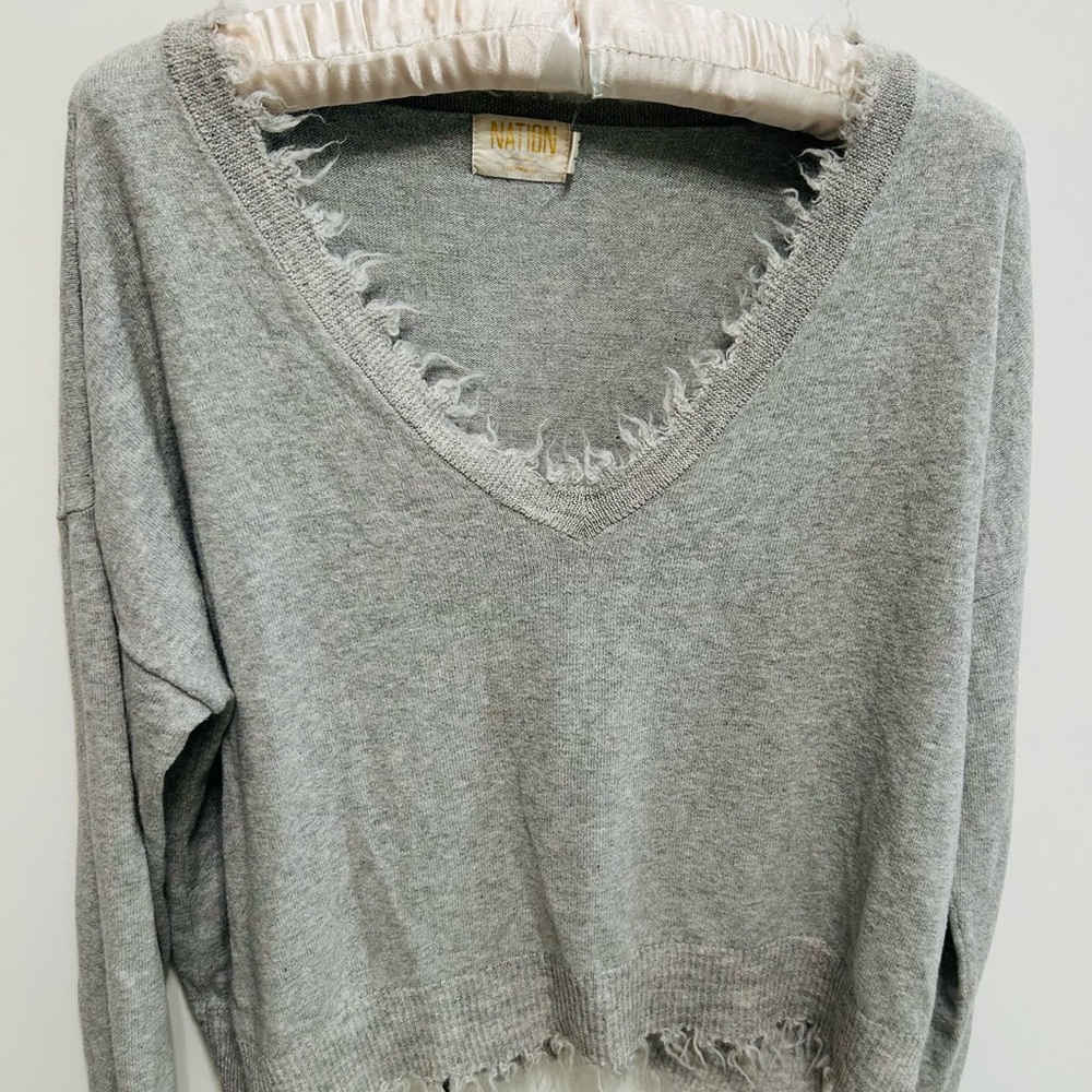 Nation LTD Gray Long Sleeve Tunic Sweatshirt
RUNS LARGE